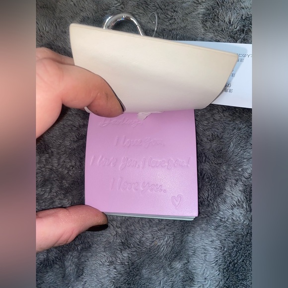 BNWT Kate Spade NY Heart-Shaped Keychain Charmed Love Notes Bag Charm $98 - Picture 3 of 7